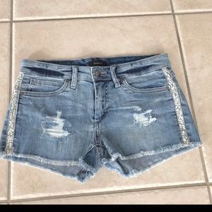 Denim Snake Skim Trim Jean Shorts
